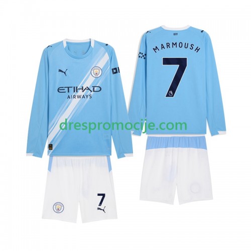 Manchester City Omar Marmoush 7 Dres Dječji Domaći 2025/2026 Dugim Rukavima Manchester City Omar Marmoush 7 Dres Dječji Domaći 2025/2026 Dugim Rukavima